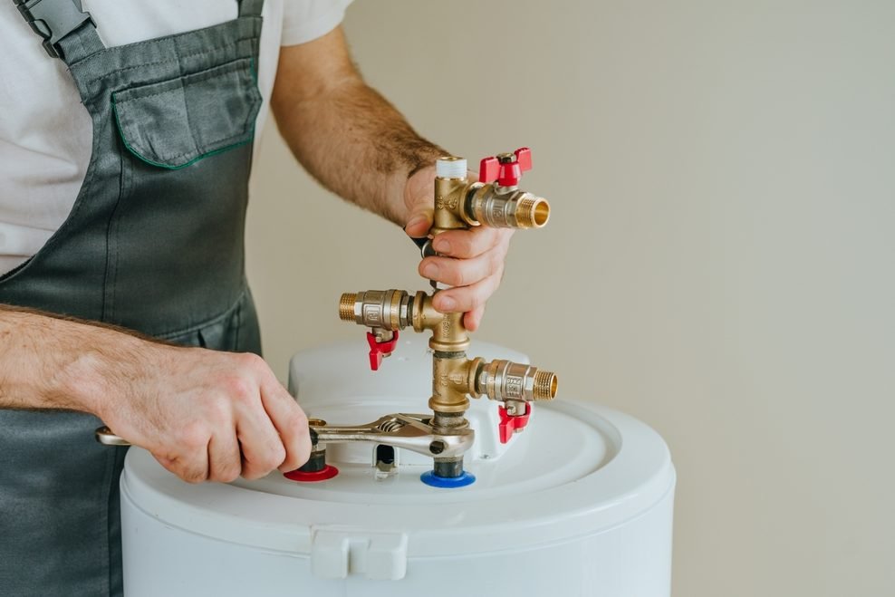 A Scott's H Plumbing technician at work on a plumbing repair in York, PA